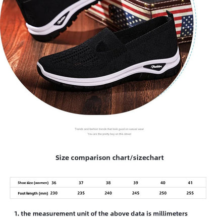 2025 New Mesh Women Vulcanized Shoes High Quality Women Sneakers Slip On Flats Shoes Women Loafers Plus Size 42 Walking Flat