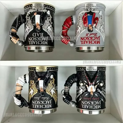 2026 Michael Jackson Beat It commemorative mug 3D relief stainless steel inner liner mug