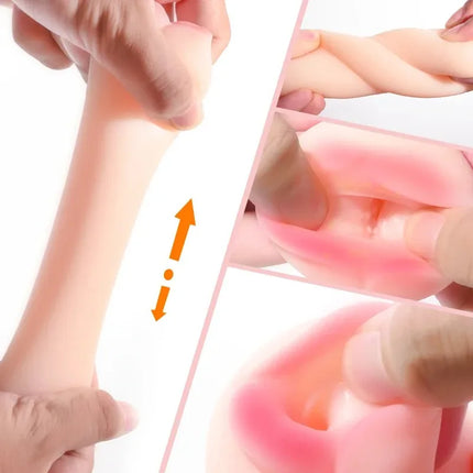 EGG Adult Male Masturbator, Portable Mini Pocket Stroker, Discreet Reusable Silicone Cup for Men