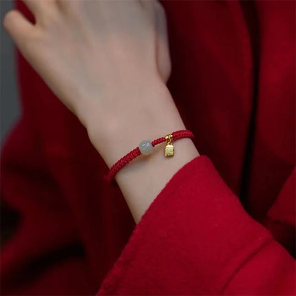 Fashion Simple Lucky Knot Red Rope Bracelets for Women Men Handmade String Adjustable Bracelet Friendship Amulet Jewelry Gift