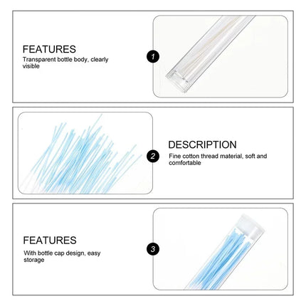 60Pcs Ear Hole Cleaner Tool Ear Piercing Cleaning Effective Disposable Ears Studs Anti-Blocking Ear Line Makeup Aftercare Tools