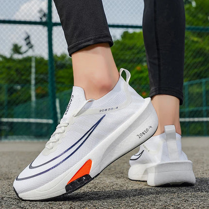 Men's Lightweight Running Shoes - Breathable Low-Top Sneakers with Cushioned Soles, Arch Support, and Anti-Slip Texture - Knit Fabric and Mesh Design, Suitable for Marathon, Gym, Jogging, and Gymnastics - Gradient Color - Sne