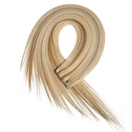 Diyomo Genius Weft Human Hair Extensions 50G Remy Human Hair Invisible Brazilian Hair Extensions Hair Bundles