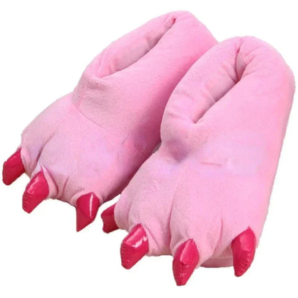 Blue Animal Paw Slippers For Boy Girl Unisex Kids Cute Monster Claw Slippers Cartoon Soft Plush Warm Home Slippers Child Shoes