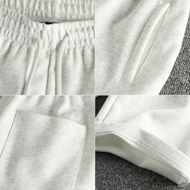 2025 Autumn New American Retro Solid Color Knitted Sweatpants Men's Simple Elastic Waist Drawstring Sport Casual Loose Pants