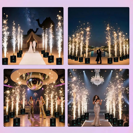 EU Stock Fast Delivery Mini 350W Wireless Electronic Spark Machine with Remote for Wedding Stage Party DJ Effects