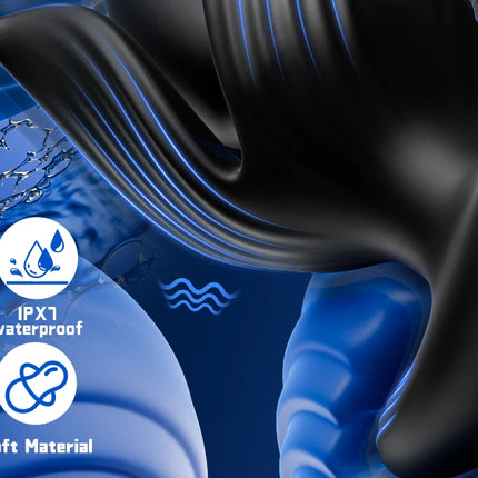 Male Sex Toys Prostate Massager Anal Vibrator for Men Anal Plug 9 Tension Shock Flapping Thrusting Vibrating Butt Plug for Gay