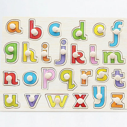 30cm Baby Toys Montessori Wooden Puzzle Hand Grab Board Educational Wood Puzzles for Kids Cartoon Animal Vehicle Child Gift