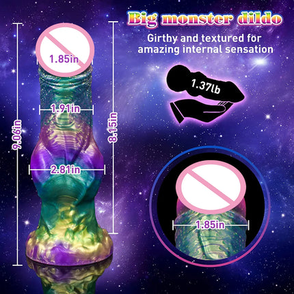 9" Realistic Dildo Silicone Wolf Dildo Big Knot Anal Dildo Giant Strong Suction Cup Anal Plug G Spot Dragon Dildo Adult Sex Toy