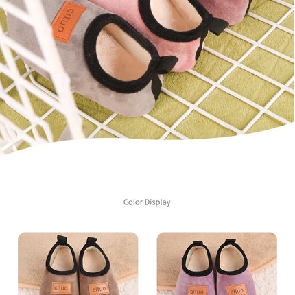 Kids Floor Sock Shoes Winter Thick Warm Girls boys Shoes Non-slip Soled Soft Plush Children Indoor Cotton Shoes
