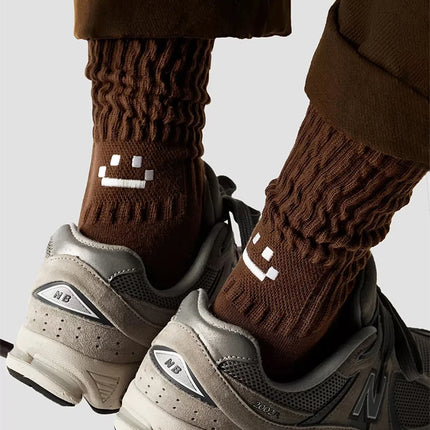 4 Pairs Men's Cotton Work Socks Cushioned Long Running Breathable Ankle Crew Socks  Casual Socks for Men Cycling socks