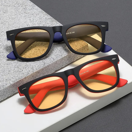 2026 New Square-Frame Night Vision Presbyopia Glasses High-Definition Anti-Blue Light Reading Eyewear UV-Protection Goggles