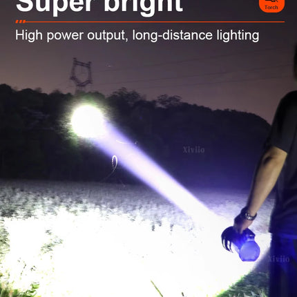 2026 NEW 99000000LM Most Powerful Flashlights ltra Bright Rechargeable LED Torch Outdoor Emergency Camping Hiking Lantern