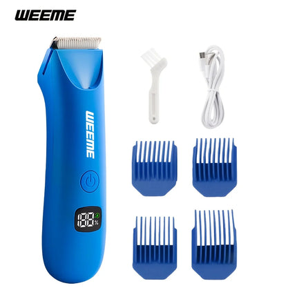 LED Bikini Body Trimmer Painless Hair Removal USB-C LCD 4 Guide Combs 90Min Skin Friendly Cordless for Women Men Gift