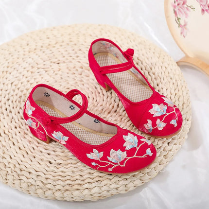 Shoes for Women Embroidery Ethnic Style Traditional Old Beijing Streetwear Dance Vintage Cheongsam Chinese Style Hanfu Qi Pao