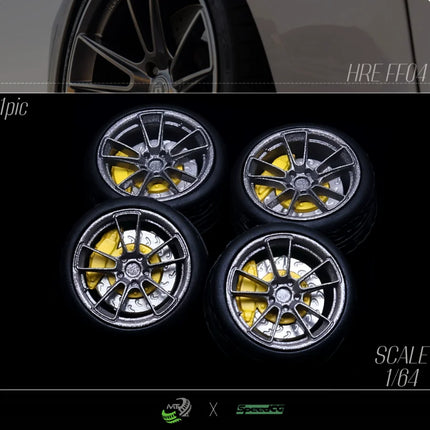 Car Modification Static Wheel Hub 1/64 SpeedCG 44/31/30/29 10/11mm Resin Wheels Rubber Tires Suitable for 1:64 Static Model Cars