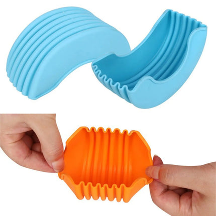 Retractable Burger Fixed Box Adjustable Hamburger Holders Reusable Washable Retractable Hamburger Clip Silicone Rack Holder