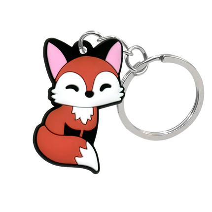 1PCS Animal Keychains Cute Black Cat Dach Dog Funny Style Duck Keyring Keychain for Bag Car key Accessories Kids Favor Key Decor