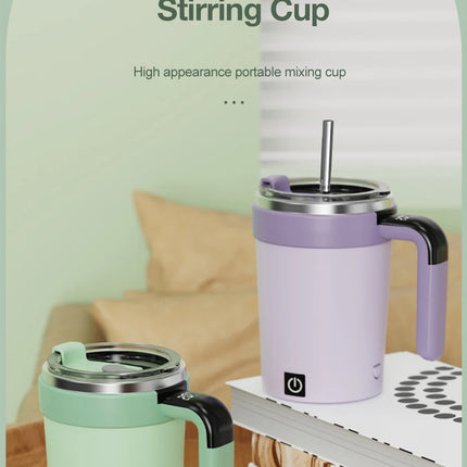 380ML Automatic Stirring Cup Rechargeable Electric Self Mixing Coffee Mug Portable Tea Milk Drinking Cup Rotating Magnetic Tools
