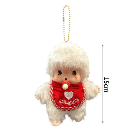 Monchhichi Plush Keychain Bag Hanging Accessories Kawaii Keychains Monkiki Doll Hanging Pendants Collection Birthday Gift モンチッチ