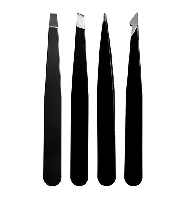 4Pcs/Set Professional Eyebrow Tweezers Eyebrow Hair Removal Clip Makeup Sets Eyelash Extension Eyelash Tweezers Beauty