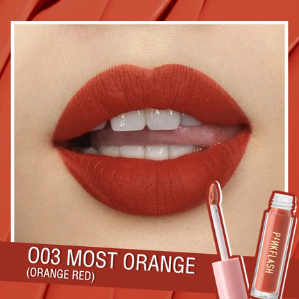 PINKFLASH Lipgloss Matte Lipstick Soft Moisturizing Red Nude Pink Melting Lip Cream Waterproof Makeup Not Fade Lip Gloss Liptint