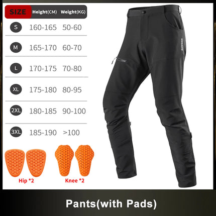 WOSAWE Men Motocross Jacket Motorcycle Pants CE Body Soft Armor Shirts Reflective Anti-fall Moto Racing Protective Gear Clothing