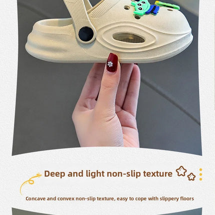 Children's Slippers New Home Girls Baby Indoor Non-slip Boys Cool Slippers Go Out Boys Hole Shoes