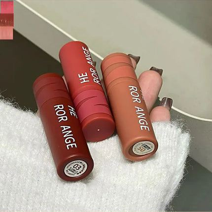 Matte Nude Velvet Liquid Lipstick 5 Color Sexy Red Coffee Lip Gloss Matte Lipstick Waterproof Non Stick Cup Lip Tint Mud Makeup