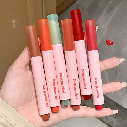 Shimmer Heart Jelly Lipstick Pen Hydrating Ice Rose Solid Lip Gloss Tinted Mirror Finish Water Gloss Pomelo Lip Balm Cosmetics