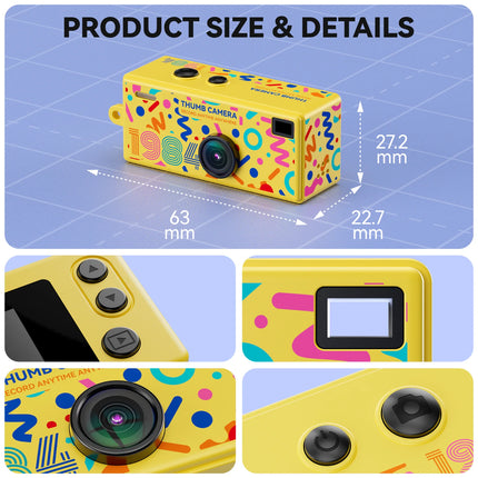 1080P Full HD Digital Camera with Built-in Flashlight 21 Creative Filters Mini Portable Camera for People Photography Gifts