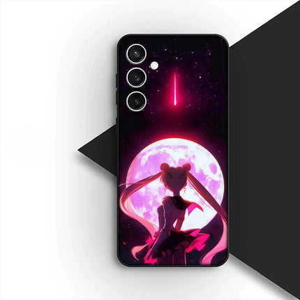 Casing Phone Cover for Samsung Galaxy S22 S21 S20 FE Ultra Plus A07 A17 A15 A16 A25 A57 A37 Case  S-SailorS Anime Girl Moons