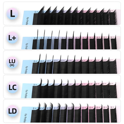 Rujade All Size L L+ LC LD LU(M) Curl Individual Eyelashes Extensions Natural Faux Mink Russian Volume Eyelashes Makeup Cilia
