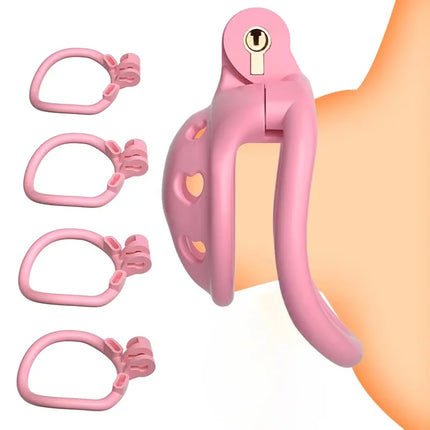 Male New Chastity with 4 Rings Cage Cock Cage Adult Sex Toy for Men Penis Urethral Lock Sissy Bondage Gay Fetish Erotic Product