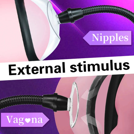 Manual Vacuum Nipple Sucking Clitoral Vaginal Breast Pump for Women Adult Intimacy Toy with 2 Sizes Increased Pleasure