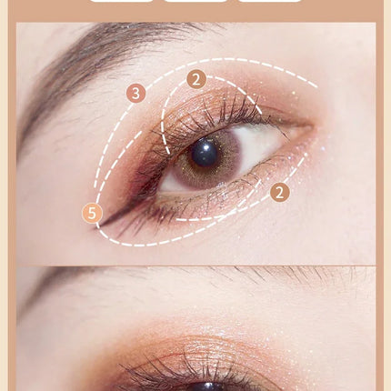 Butterfly Eye Shadow Six Color Eyeshadow Palette Easy to Color Glitter Matte Makeup Make-up For Women Korean Cosmetics Makeup