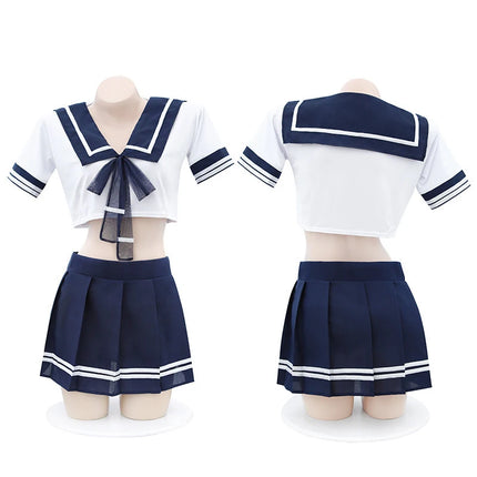 2024 Role Play Bra And Panties Set Erotic Uniform Lingerie Women's Hot Cosplay Crotchless Sexy Underwear Porn Baby Doll Dress