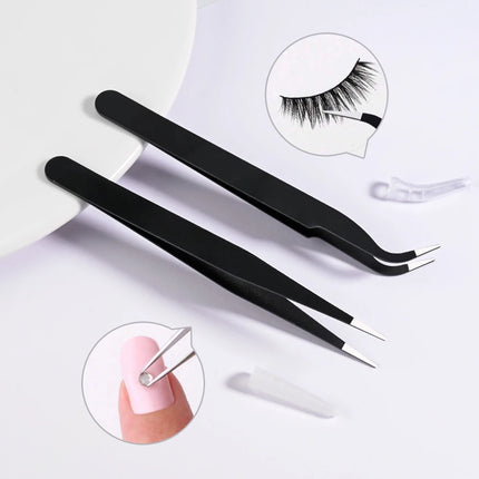14.6cm Long Multi-function Double Sided Tweezers Silicone Pressing Head Nail Tweezers Sticker Rhinestones Picker Manicure Tools