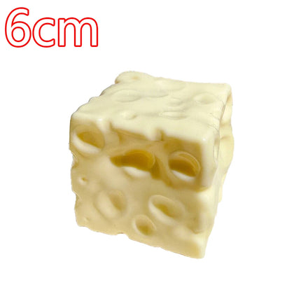 4 Styles Jumbo Cheese Squishy Toy 6/7CM Soft Squeeze Stress Ball, Slow Rising Shapeable ASMR Sensory Toy Anti-Stress Relief Gift