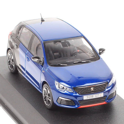 Norev 1/43 Scale Peugeot 308 Gti Sports Car Model Diecasts & Toy Vehicles Acrylic Box Replicas Ccollection Blue Gift Miniatures