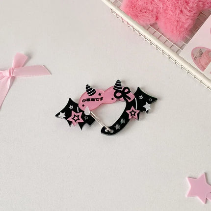 Cute Wings Shape Carabiner Keychain Portable Acrylic Keyring Hook Multifunctional Backpack Pendant Keychain Ornament
