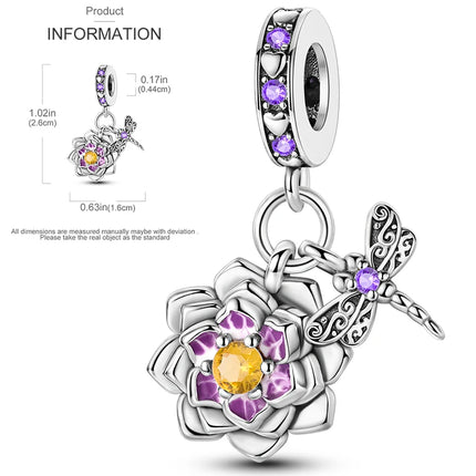 New 925 Sterling Silver Charms Beads Sunflower Flower Daisy Original Charm Pendant Fit Charm Bracelets DIY Jewelry Birthday Gift