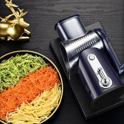 Hand Crank Rotary Vegetable Cutter Multifunctional Drum Slicer Shredder Manual Potato Slicing Dicing Rotary Mandoline Slicer