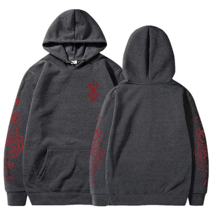 Anime Berserk Acid Hoodies Printed Men Women Fashion Long Sleeve Harajuku Goth Clothing Aesthetic Streetwear Sweater Oversized