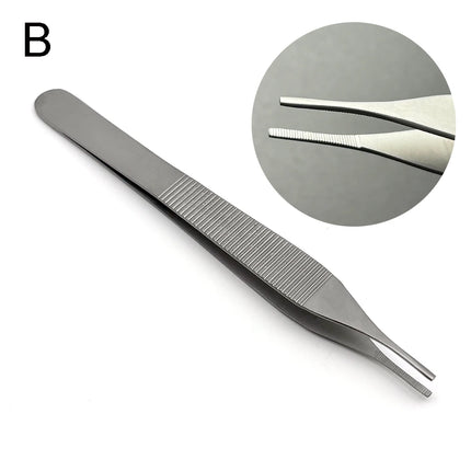 12.5cm Stainless Steel Dental Dressing Forceps Tissue Tweezer Extraction Hemostat Tool for Dentist Professional Dental tools