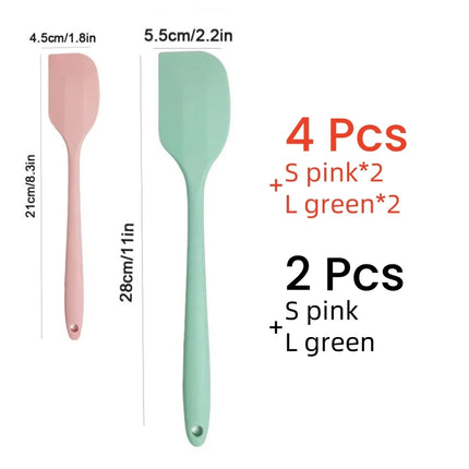 2/4Pcs Silicone cream spatula Non-stick butter spatula Heat-resistant kitchen baking tools DIY cake baking tools