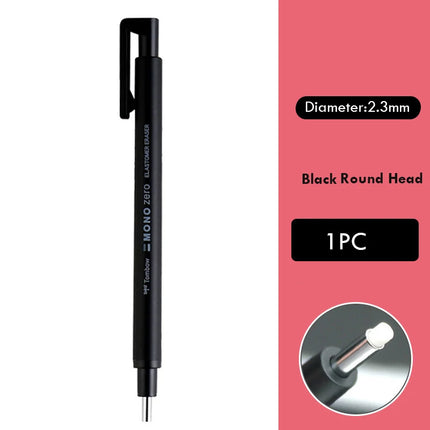 Tombow Precision Refillable Eraser Pen for Artists Japanese Metal Tip 50mm Hard Eraser Core Anti-Break 0.7mm Fixed Lead Supplies