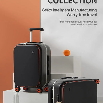 Mixi New Innovative Design Suitcase Carry On Hardside Rolling Luggage PC Spinner Wheels Trolley Case Aluminum Frame