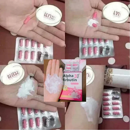 3 boxes Alpha Arbutin 3 Plus Powder Mix With Lotion Skin Lightening Brighten Reduce Dark Skin Blemishes