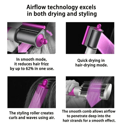 6IN1 Multi Hair Styler, 1300W High Power, Combines Drying, Straightening and Curling Functions, Suitable for Home and Salon Use